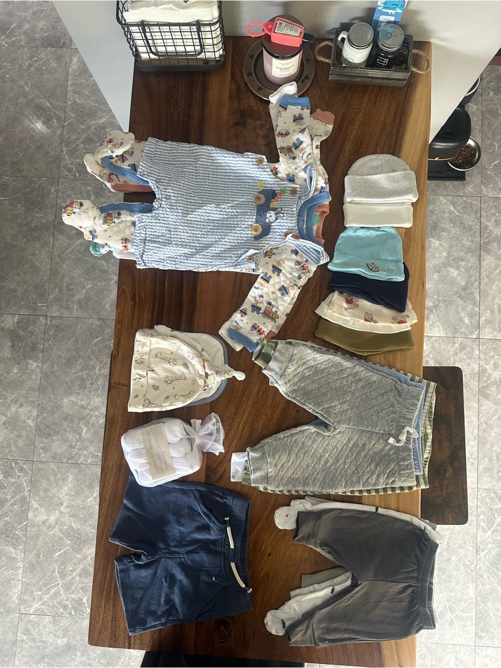 Baby Boys Blue Striped Overalls Matching Set